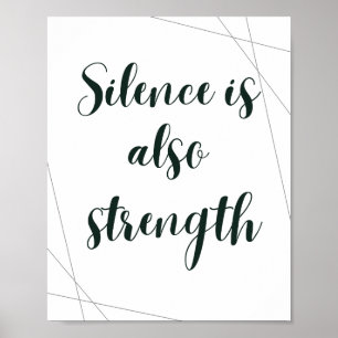 Póster El Silencio También Es Fuerza –Inspiracional Minim