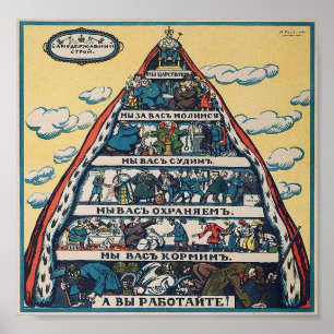 Póster El sistema autocrático = Alexsai Radakov