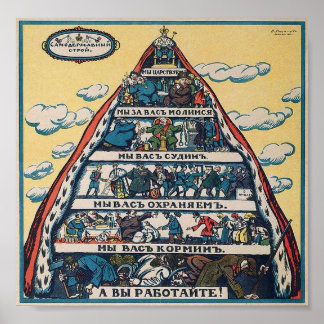 Póster El sistema autocrático = Alexsai Radakov