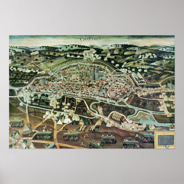 Póster El sitio de Chartres en 1568 (Frente)