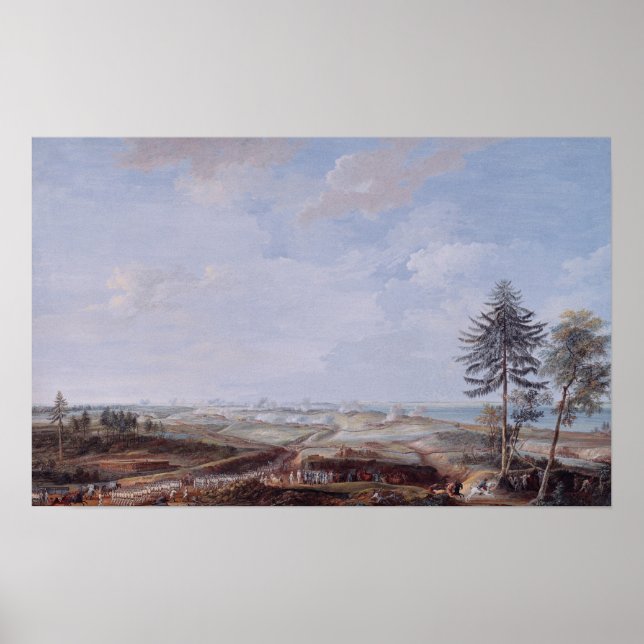 Póster El sitio de Yorktown en 1781, 1784 (Frente)