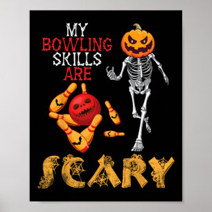 Póster El Skeleton De Calabaza Juega Mis Habilidades De B