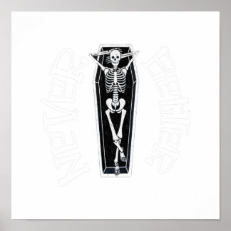 Póster El Skeleton Nunca Mejor Está En El Coffin Hallo