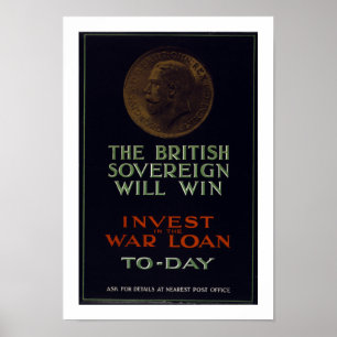 Póster El soberano británico ganará (blanco)