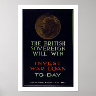 Póster El soberano británico ganará (blanco)