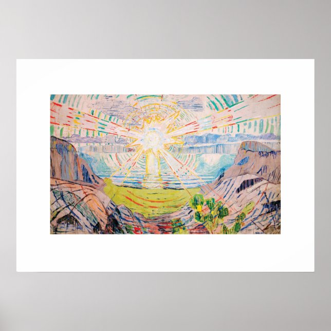 Póster El sol de Edvard Munch (Frente)