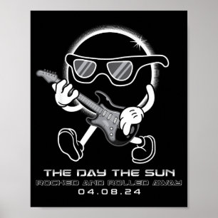 Póster El Sol del Día del Eclipse Solar Total