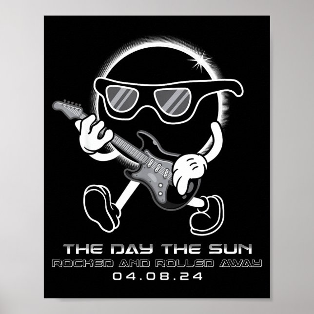 Póster El Sol del Día del Eclipse Solar Total (Frente)
