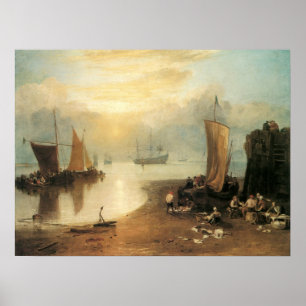 Póster El sol emerge a través del Vapor por Joseph Turner