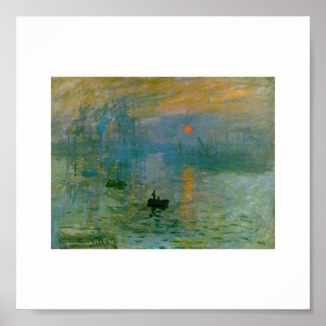 Póster El sol naciente de Claude Monet (Frente)