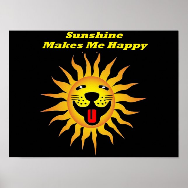 Póster El sol poster me hace feliz (Frente)