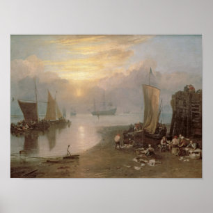 Póster El sol se eleva a través del vapor