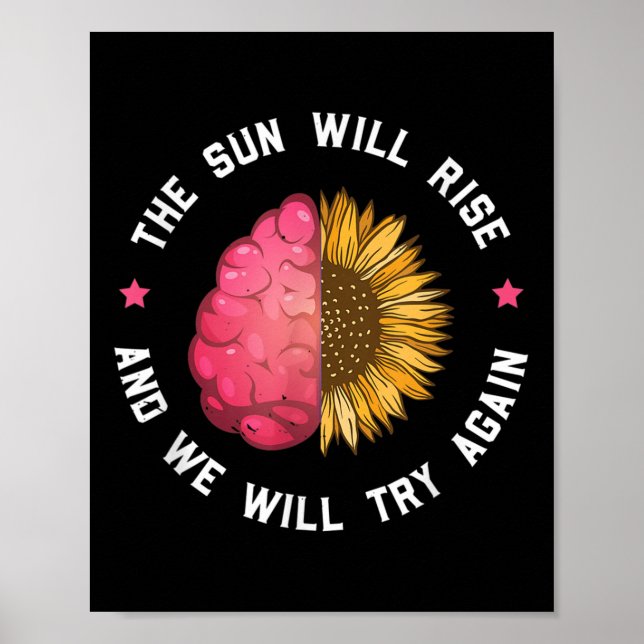 Póster El Sol Se Levantará Y Intentaremos _ Salud Mental (Frente)