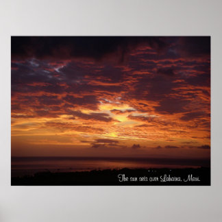Póster El sol se pone sobre Lahaina, Maui