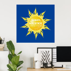 Póster El solsticio de verano azul es el día más largo de