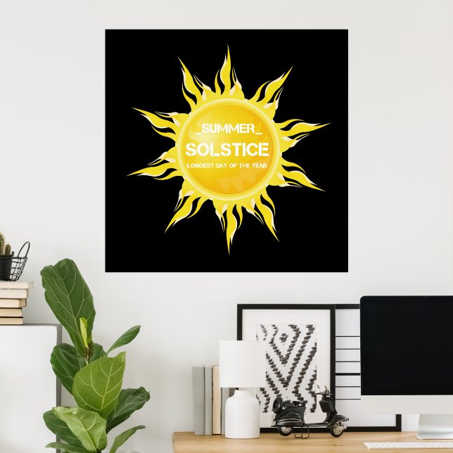Póster El solsticio de verano negro es el día más largo d (Oficina en casa)