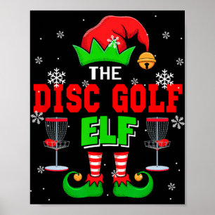 Póster El sombrero de duende de Navidad de Disc Golf Zapa