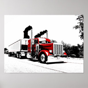 Póster El soplar a través del poster de Peterbilt