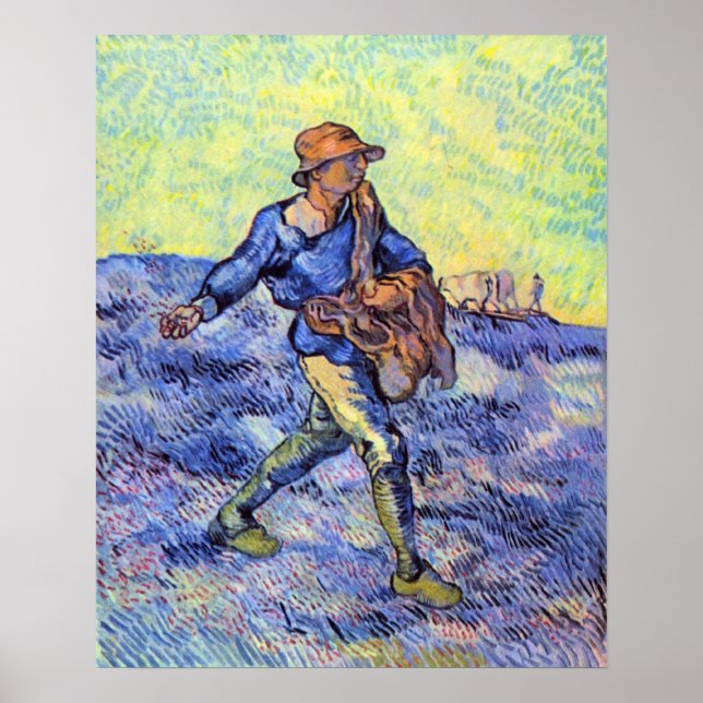 Póster El Sower 1 por Vincent van Gogh (Frente)