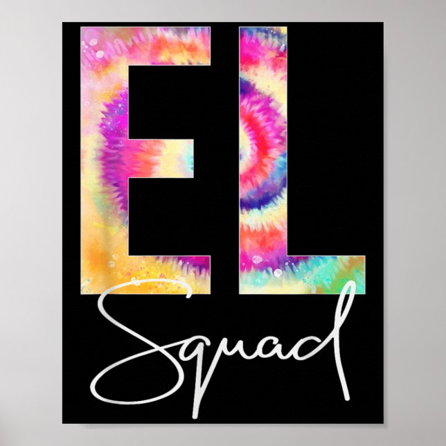Póster El Squad Tie Dye Back To School Women Appreciation (Frente)
