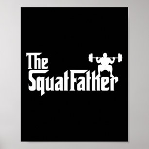 Póster El Squat Father Workout Bodybuilder