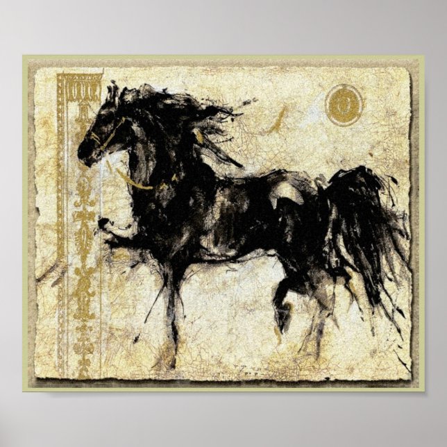Póster El Stallion negro ~ Poster / Imprimir (Frente)