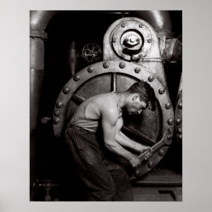 Póster El Steamfitter, 1921. Foto del vintage