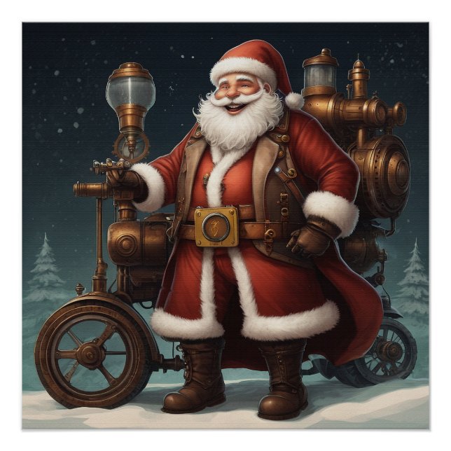 Póster El Steampunk Sleigh de Santa (Anverso)