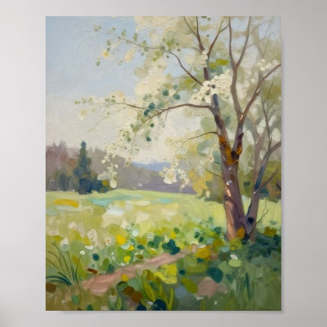 Póster El suave despertar de la primavera: luz solar filt (Frente)