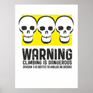 Póster El subir AMONESTADOR es peligroso