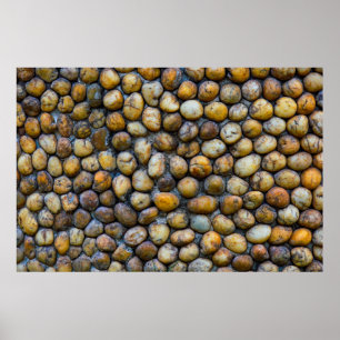 Póster El suelo de piedra de guijarros, la texturesabstra