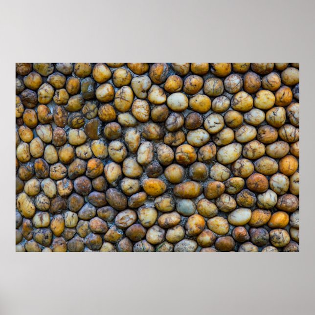 Póster El suelo de piedra de guijarros, la texturesabstra (Frente)