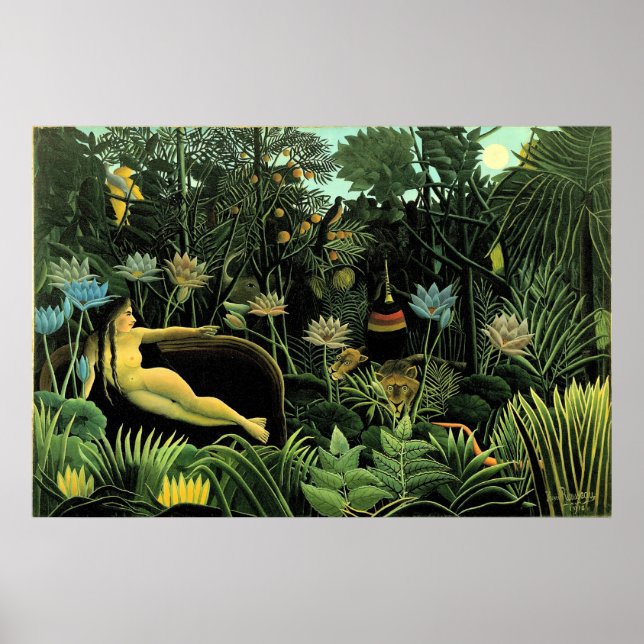Póster El sueño de Henri Rousseau (1910) (Frente)