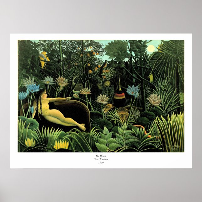 Póster El sueño de Henri Rousseau (1910) (Frente)