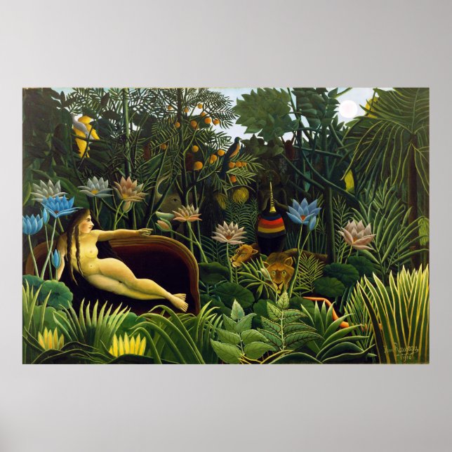 Póster El sueño de Henri Rousseau (1910) (Frente)