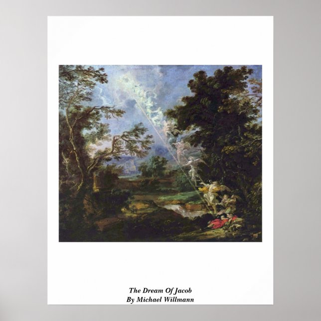 Póster El Sueño De Jacob De Michael Willmann (Frente)