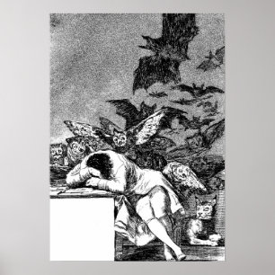 Póster El Sueño De La Razón Produce Monstruos, Goya