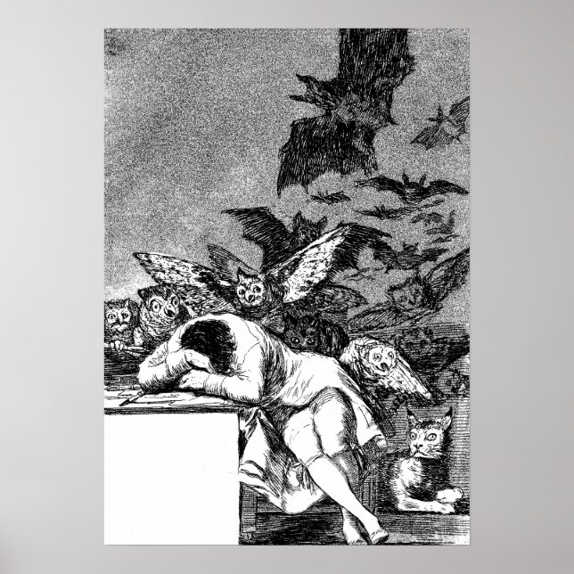 Póster El Sueño De La Razón Produce Monstruos, Goya (Frente)