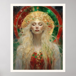Póster El sueño de los Navidades de Art Nuevo Woman