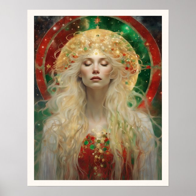 Póster El sueño de los Navidades de Art Nuevo Woman (Frente)