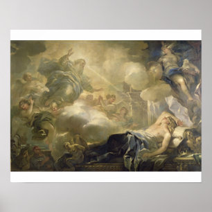Póster El sueño de Solomon, c.1693 (aceite en lona)