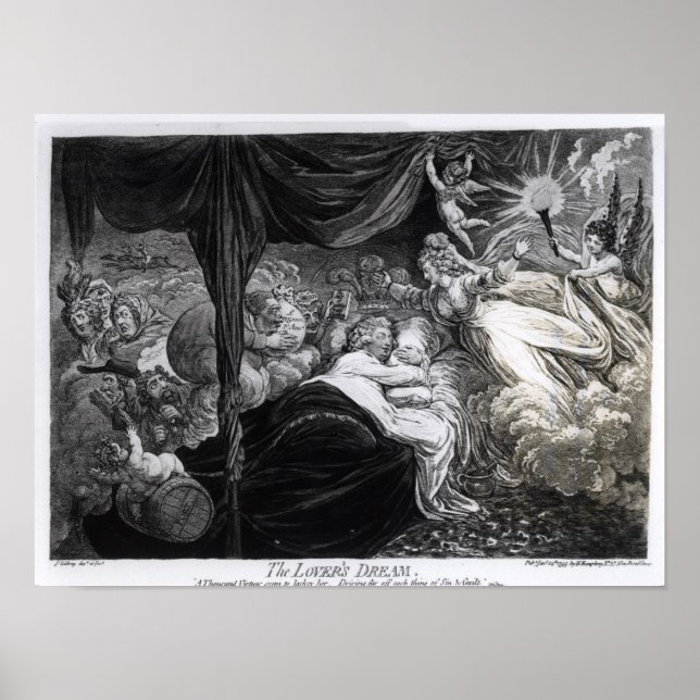 Póster El sueño del amante, 1795 (Frente)