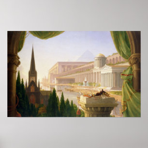 Póster El sueño del arquitecto (1840) — Thomas Cole