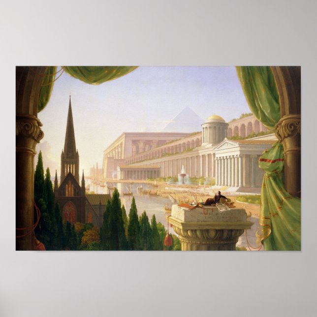 Póster El sueño del arquitecto (1840) — Thomas Cole (Frente)