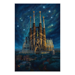 Póster El sueño estrellado de Gaudí | Barcelona Sagrada F