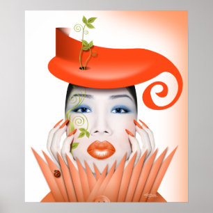 Póster El sueño surrealista de Mila con la mandarina