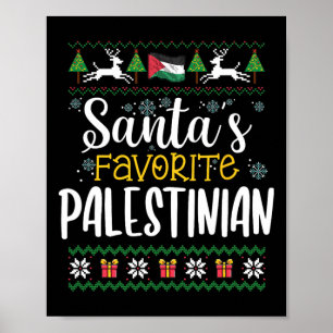 Póster El suéter feo de Navidad palestino favorito de San
