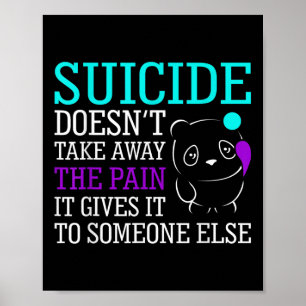 Póster El Suicidio No Descarta El Apoyo A La Concienciaci