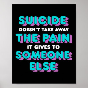 Póster El Suicidio No Se Quita Del Dolor Que Le Da