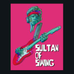 Póster El sultán funesto del rock pop de los años 70: Mus<br><div class="desc">El funesto sultán de los años 80 del rock pop de los 70 de la música vintage pop arte de la onda de vaporización Poster de la onda sintética Anime Personalizado ficción Manga</div>